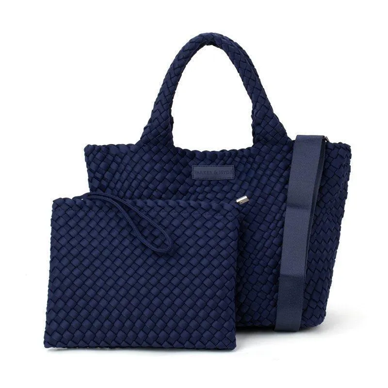 Navy Classic Woven Tote