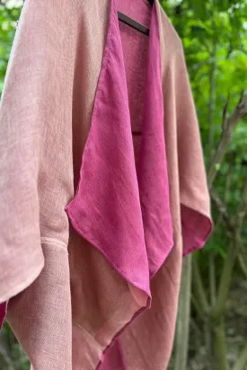 NEW! Reversible LINEN Kimono Desert Rose
