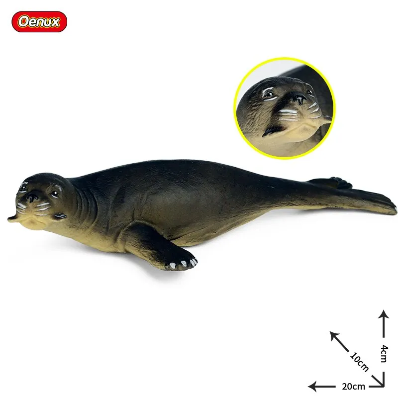 Oenux Large Size Sea Life Animals Soft Great White Shark Big Shark Action Figures Model Lifelike Educational Toys For Kids Gift