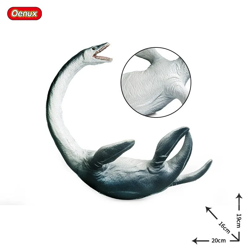 Oenux Large Size Sea Life Animals Soft Great White Shark Big Shark Action Figures Model Lifelike Educational Toys For Kids Gift