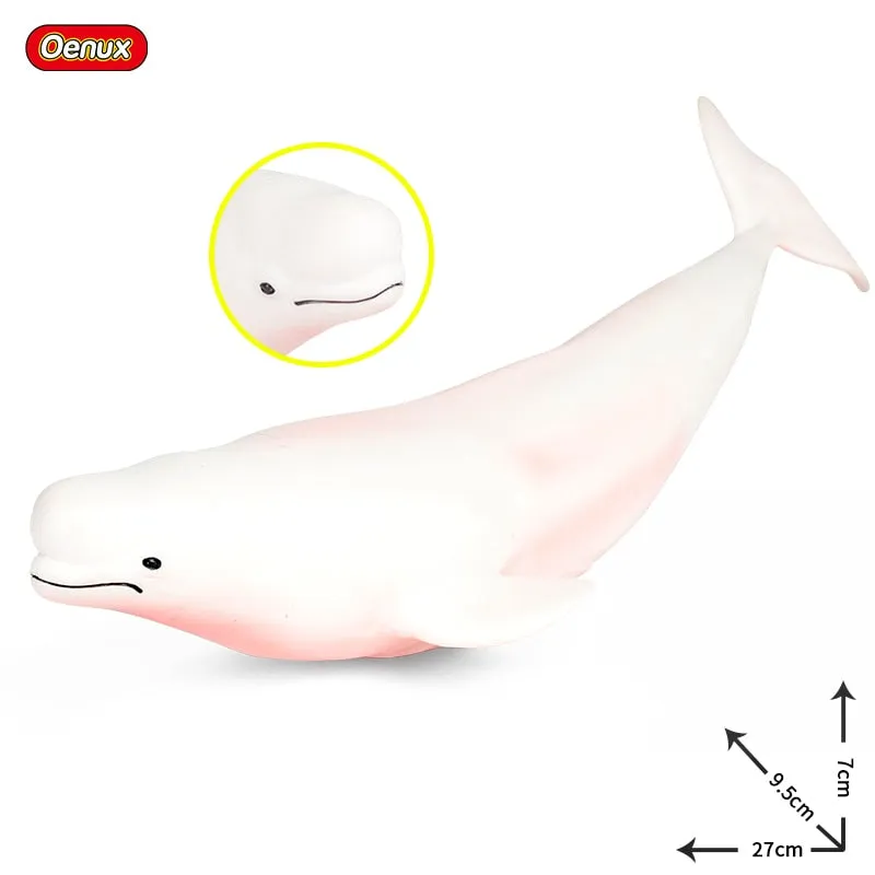 Oenux Large Size Sea Life Animals Soft Great White Shark Big Shark Action Figures Model Lifelike Educational Toys For Kids Gift