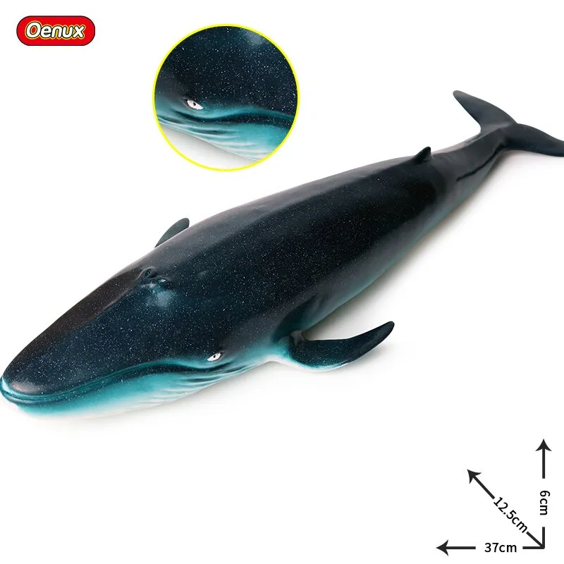 Oenux Large Size Sea Life Animals Soft Great White Shark Big Shark Action Figures Model Lifelike Educational Toys For Kids Gift