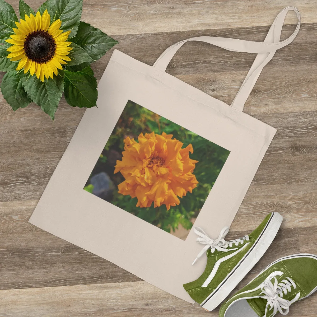 Orange Flower Tote Bag