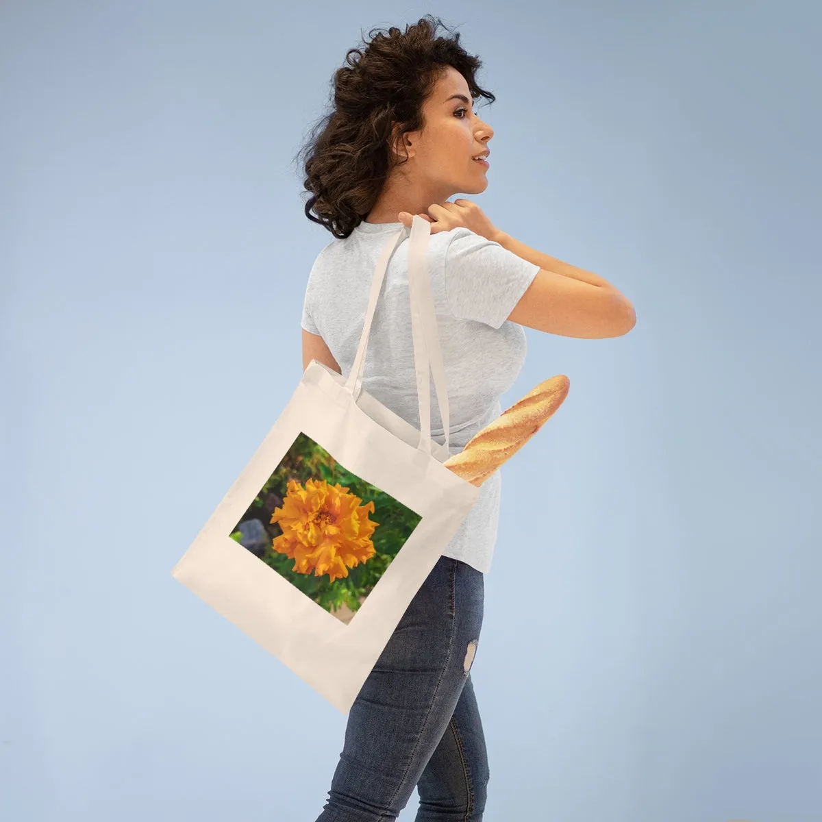 Orange Flower Tote Bag
