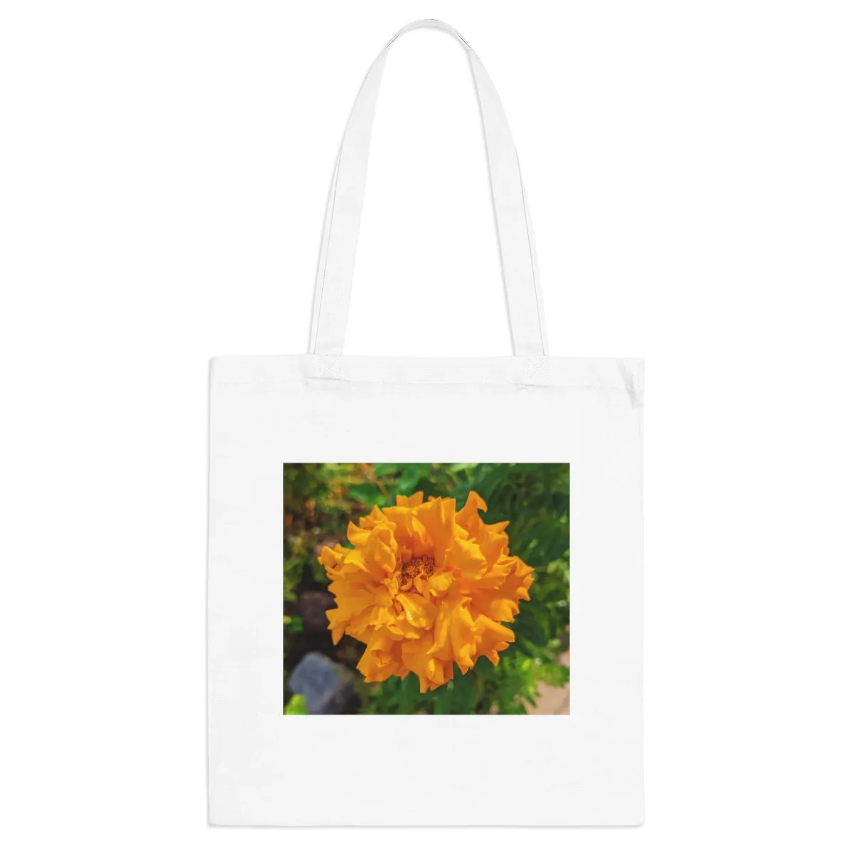 Orange Flower Tote Bag