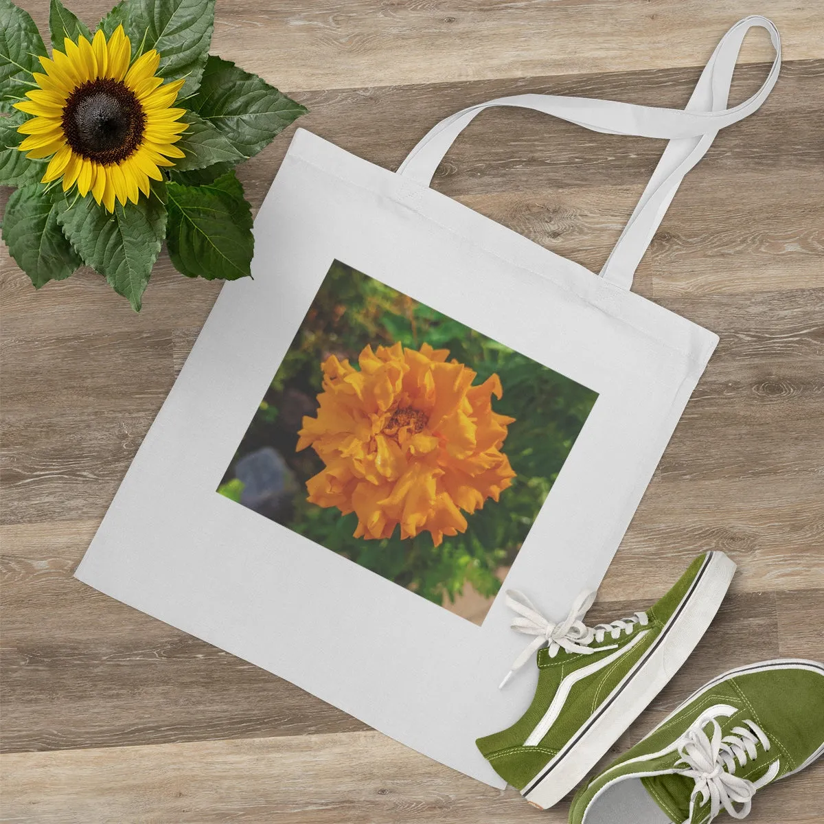 Orange Flower Tote Bag