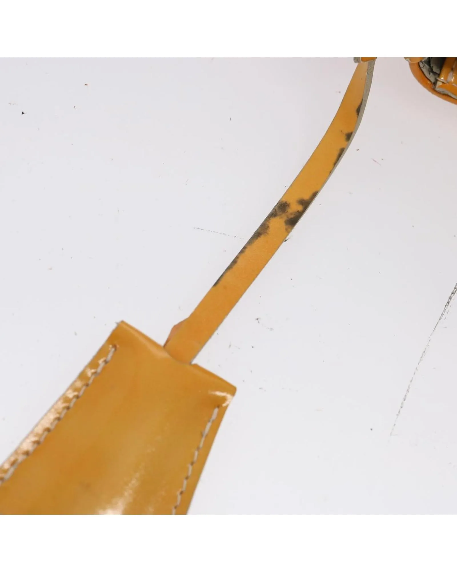Patent Leather Hand Bag with Key Accessory and Clochette