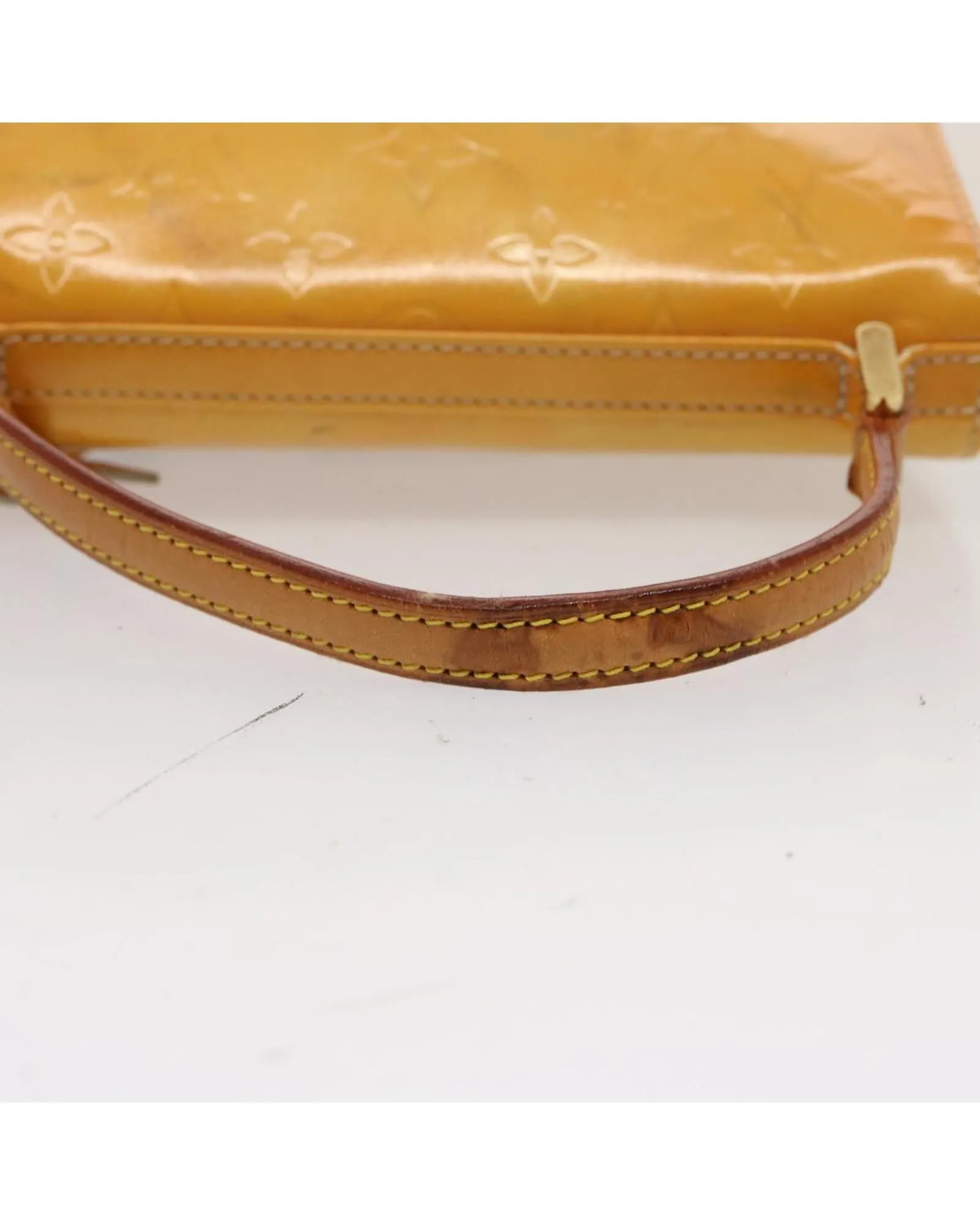Patent Leather Hand Bag with Key Accessory and Clochette