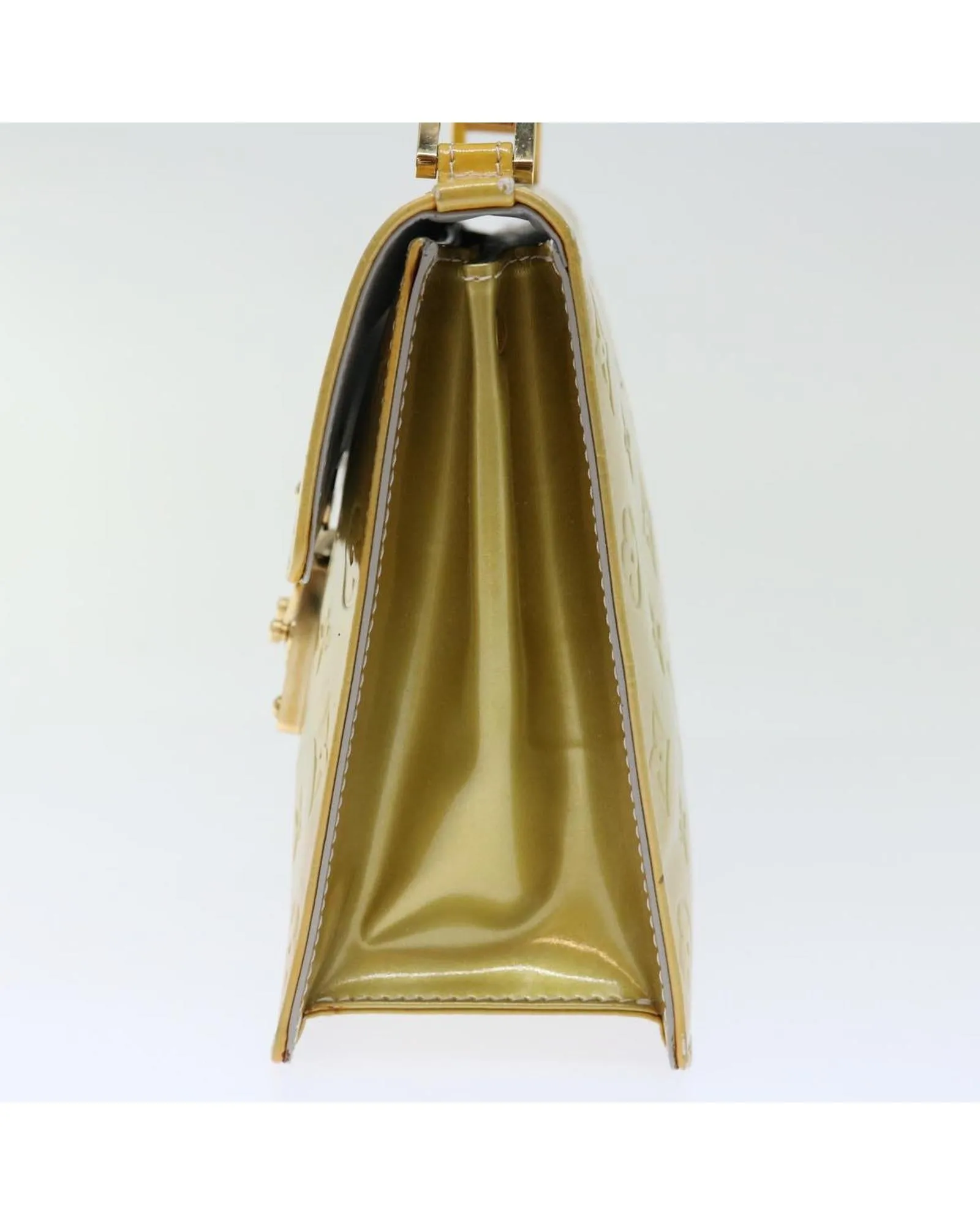 Patent Leather Hand Bag with Key and Clochette Accessory