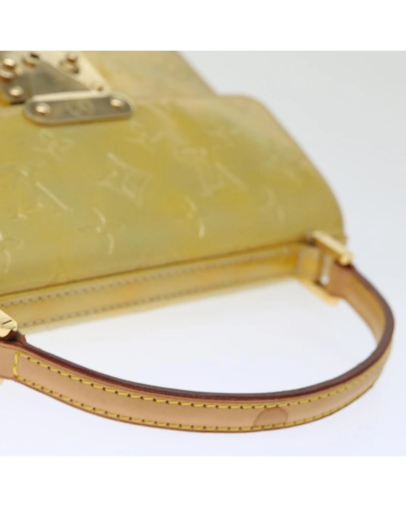 Patent Leather Hand Bag with Key and Clochette Accessory