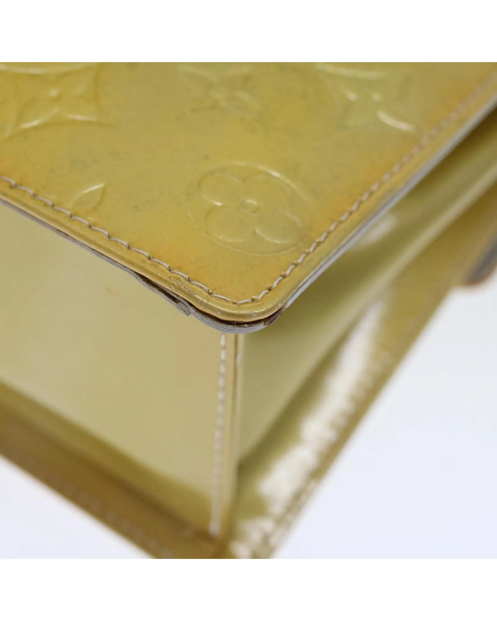 Patent Leather Hand Bag with Key and Clochette Accessory