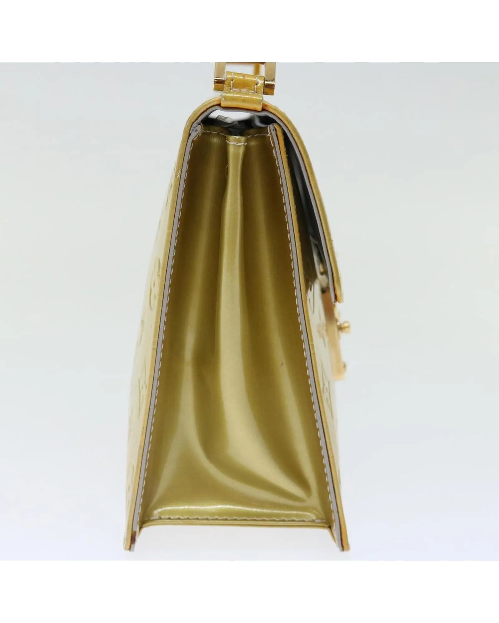 Patent Leather Hand Bag with Key and Clochette Accessory