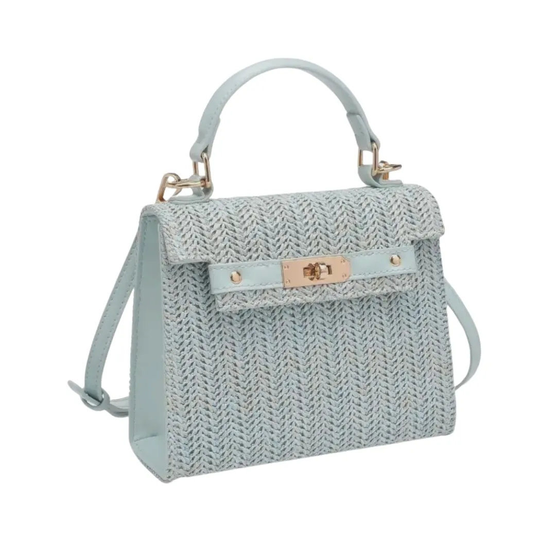 Percy Woven Light Blue Crossbody