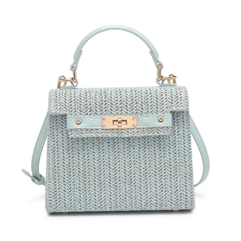 Percy Woven Light Blue Crossbody