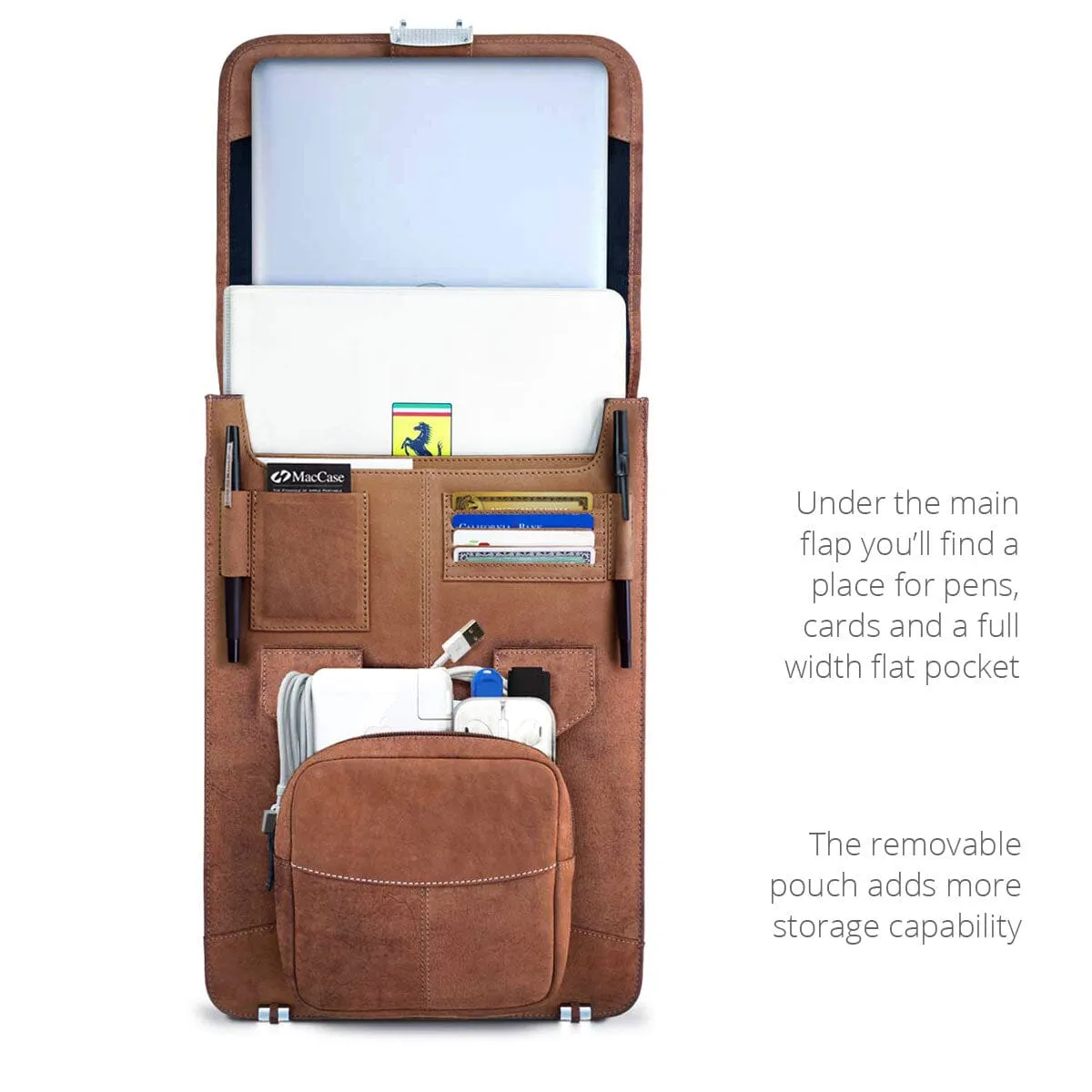 Premium Leather Briefcase Backpack