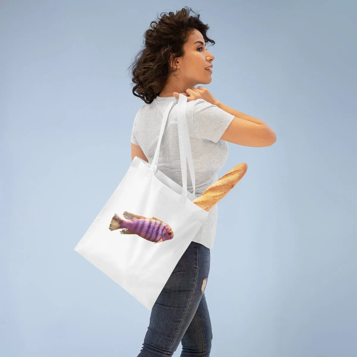 Purple Fish Tote Bag