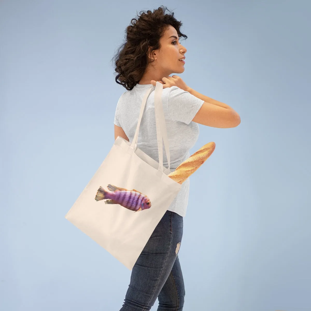 Purple Fish Tote Bag