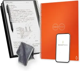 Rocketbook Core Reusable Spiral Notebook, Letter Size 8.5x11, Orange