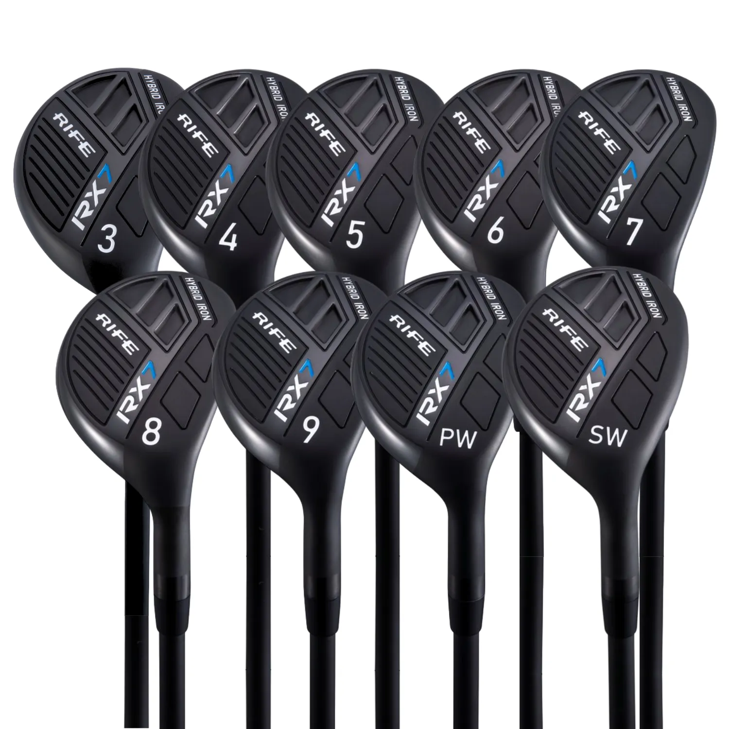 Senior Men Standard Length Rife RX7 Hybrid Iron Sets & Individual - Graphite Senior "A" Flex