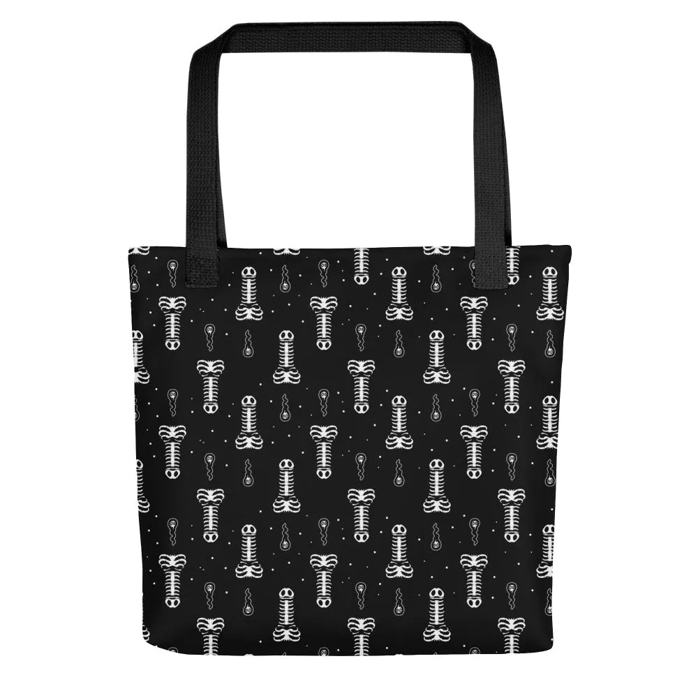 Skeleton Penis Boner Tote