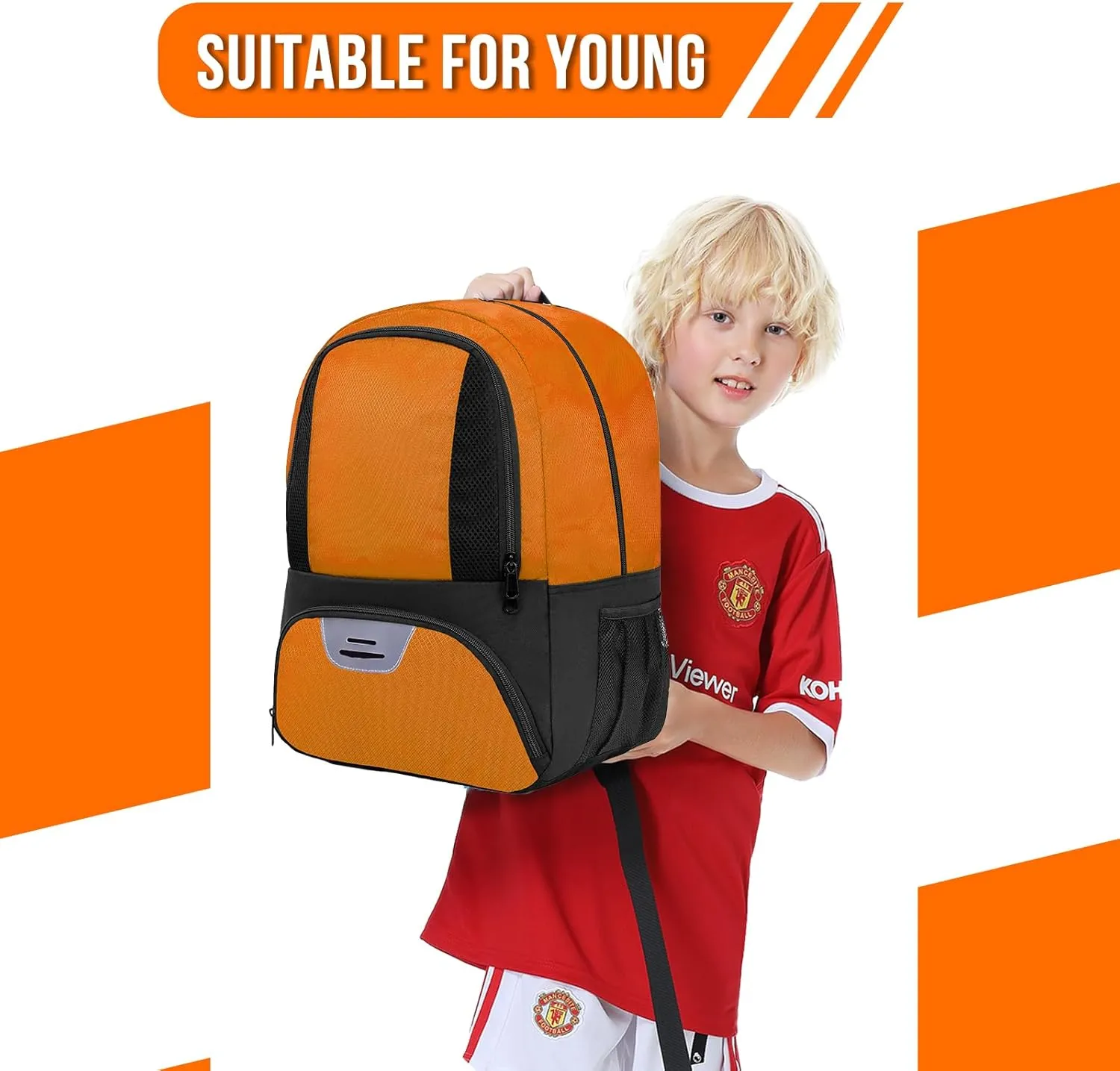 Soccer Bag,Youth Soccer Backpack, Football Volleyball Basketball Backpack fo,Sport Equipment Bags with Shoe compartment