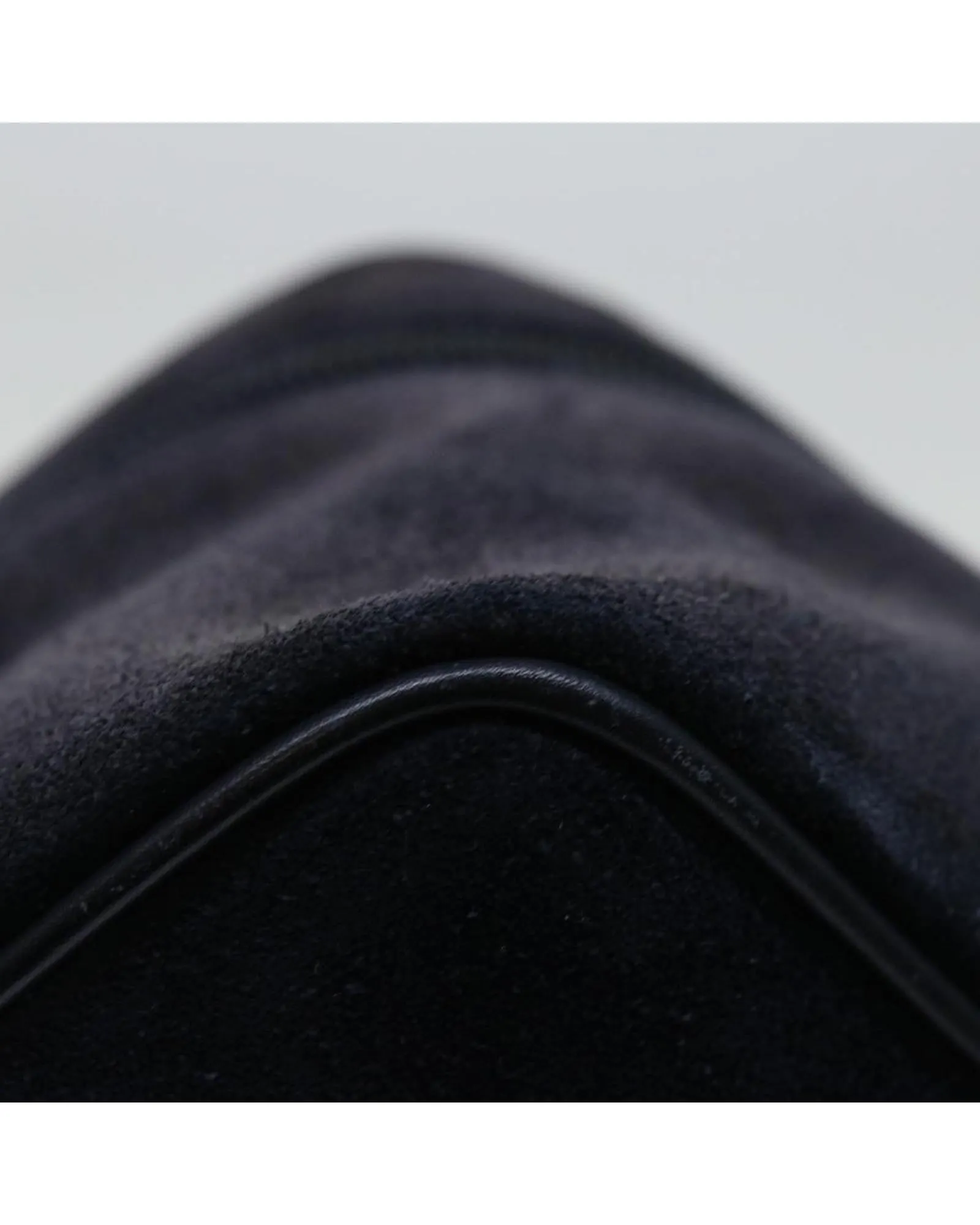 Suede Navy Vanity Cosmetic Pouch by Italian Designer