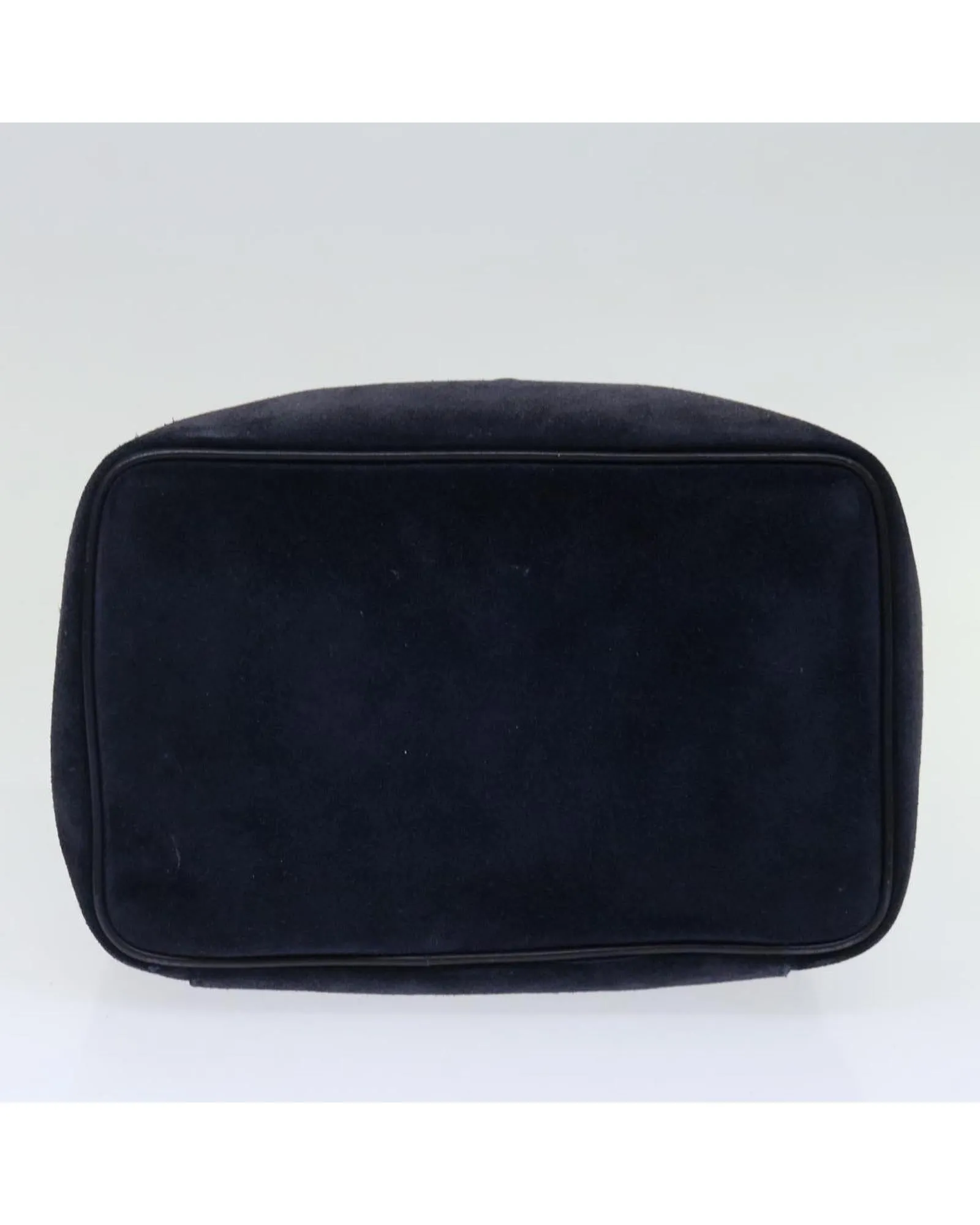Suede Navy Vanity Cosmetic Pouch by Italian Designer