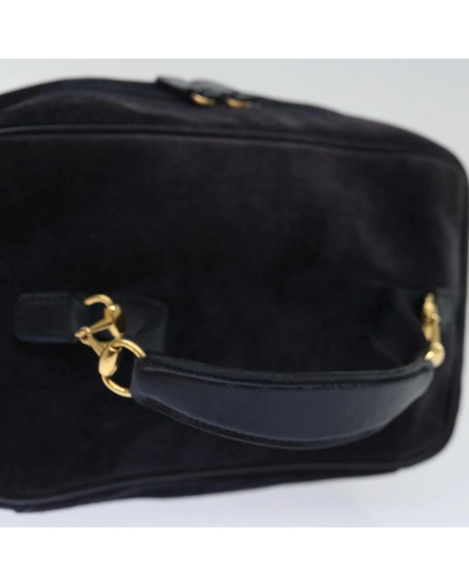Suede Navy Vanity Cosmetic Pouch by Italian Designer