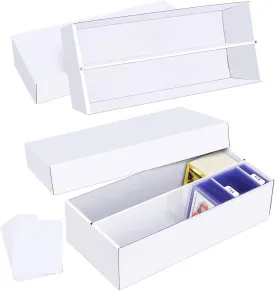 Trading Card Storage Box 2 Pack1600 Count Cardboard Organizer with Dividers for MTG, TCG, Sports, Toploader