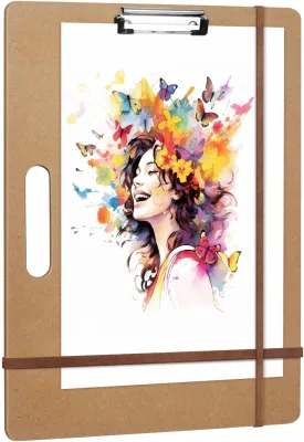 tutata 13 x 17 Drawing Board, Sketch Board with Handle, Portable Art Clipboard for Drafting, Fit in Artist Tote