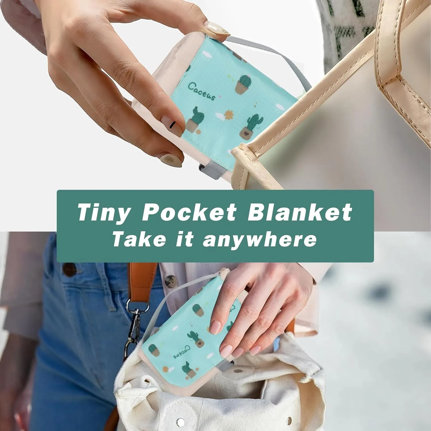 Ultralight Beach & Camping Blanket  0.42lb/0.66lb Waterproof & Sandproof | Quick-Dry, Compact, Fits in Pocket | Ideal for Travel, Hiking, Park Picnics & Outdoor Adventures