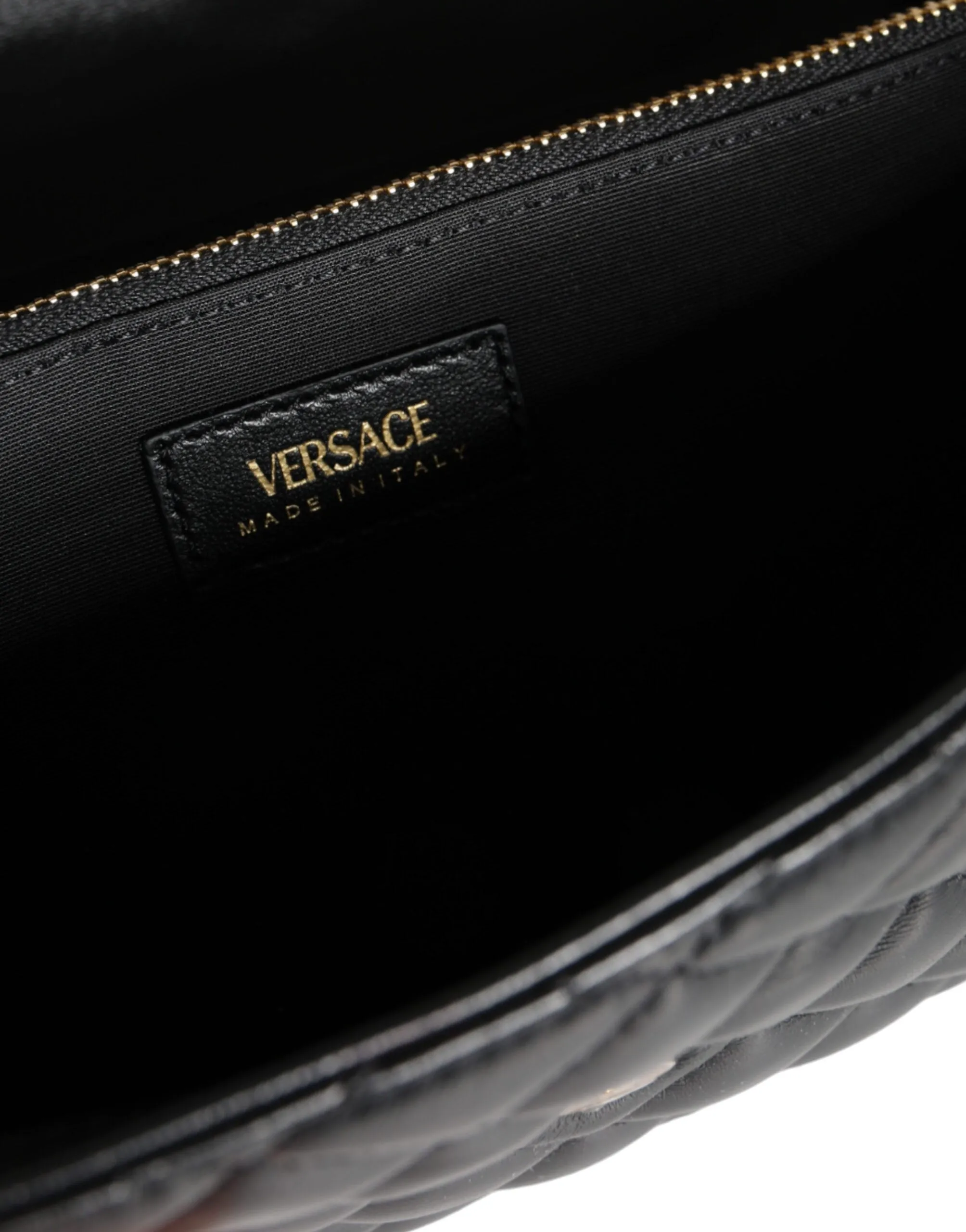 Versace La Medusa Quilted Leather Shoulder Bag