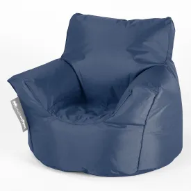 Wipe Clean Kids Armchair Bean Bag for Toddlers 1-3 yr - SmartCanvas™ Navy Blue