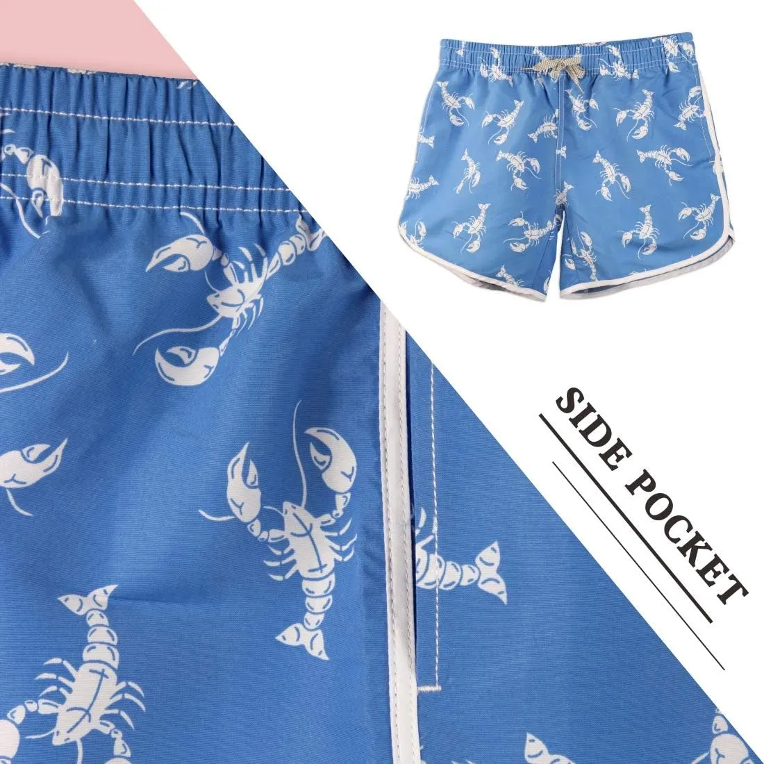 Womens Board Shorts Beach Quick Dry Fabric Swim Slim Trunks Ocean Travel Sports