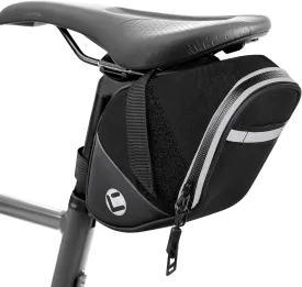WOTOW Bike Saddle Bag - Waterproof Strap-on Bike Seat Bag - Reflective Bicycle Under Seat Storage Pouch for Road Mountain Bike Cycling Travel