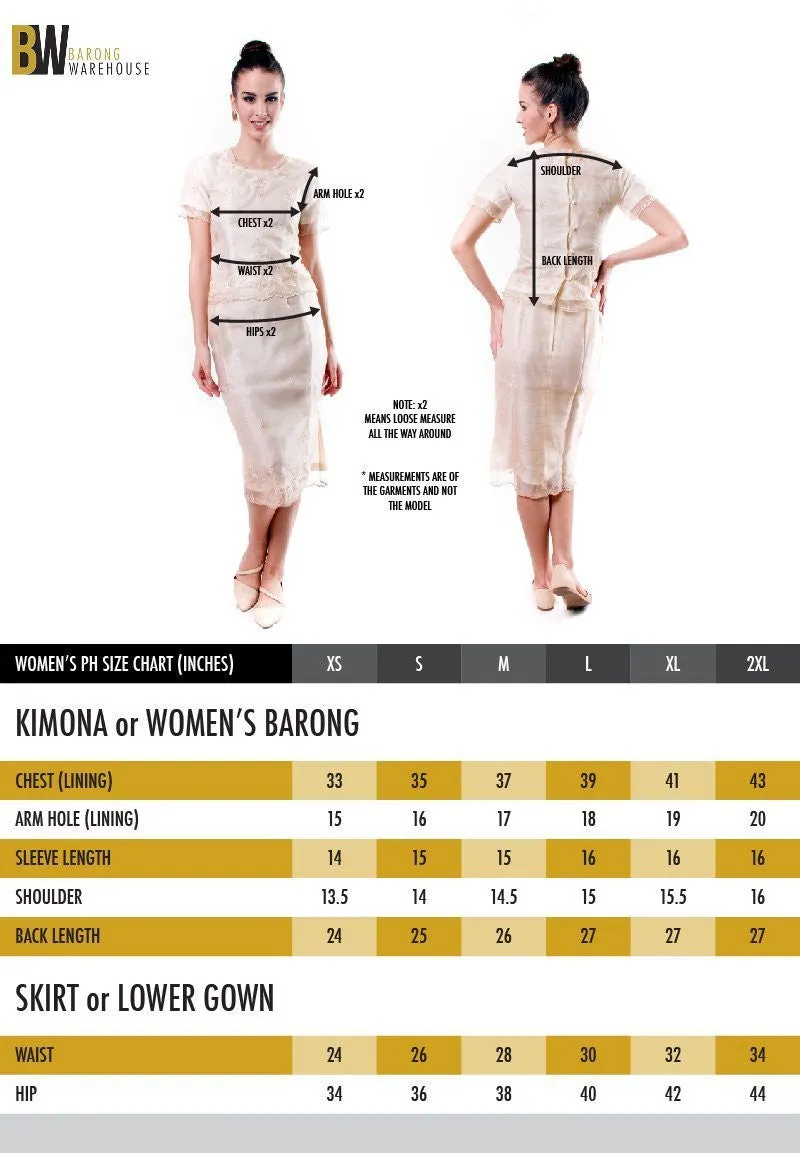 WV01 - Barong Tagalog Dress - Filipiniana