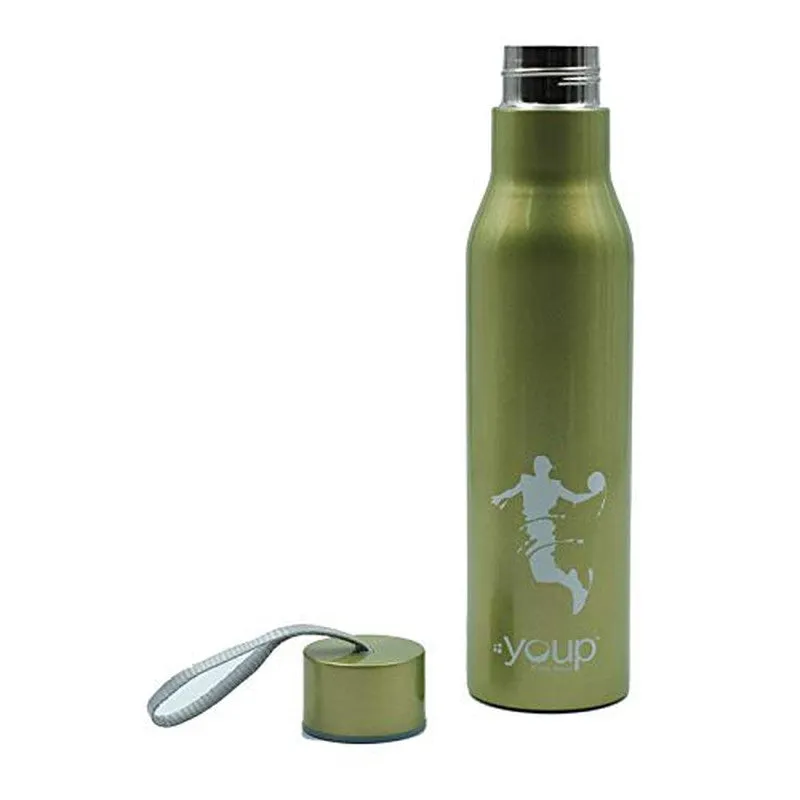 Youp Stainless Steel Metallic Green Color Sports Series Bottle Hyper - 750 Ml