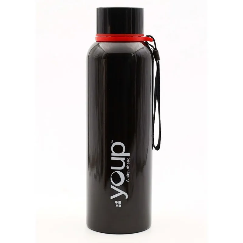 Youp Thermosteel Black Color Water Bottle DREW - 750 ml