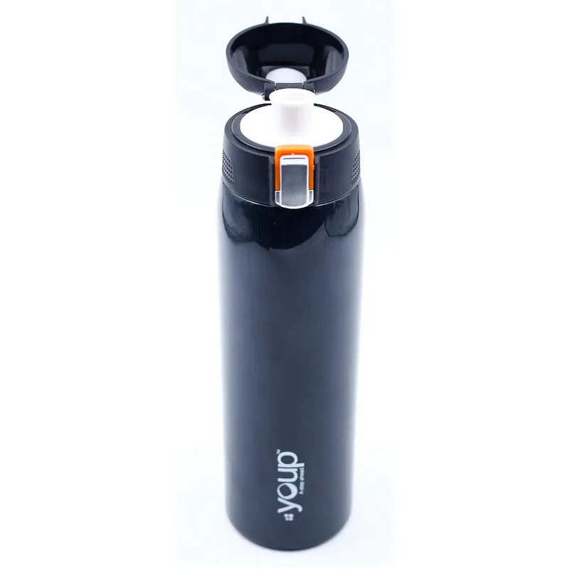 Youp Thermosteel Black Color Water Bottle ROYAL - 750 ml