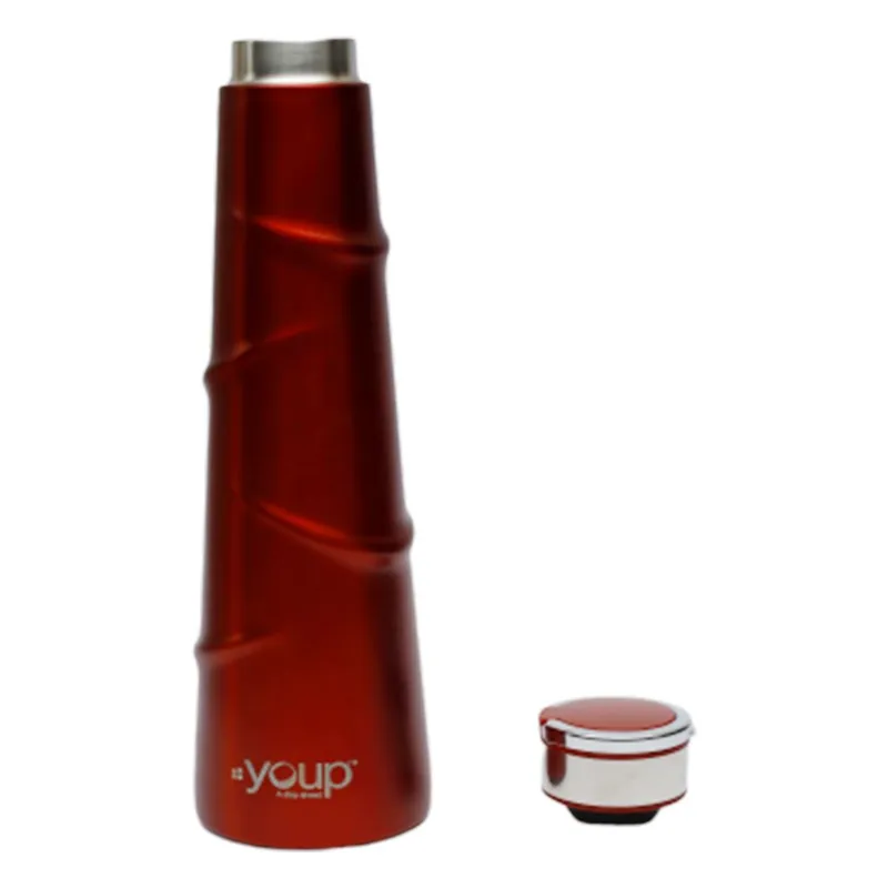 Youp Thermosteel Insualted Metallic Red Color Water  Bottle - 500 ml