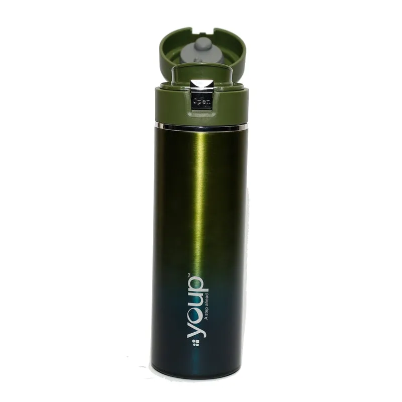 Youp Thermosteel Insulated Metallic Green Color Bottle MIRACLE - 500 ml