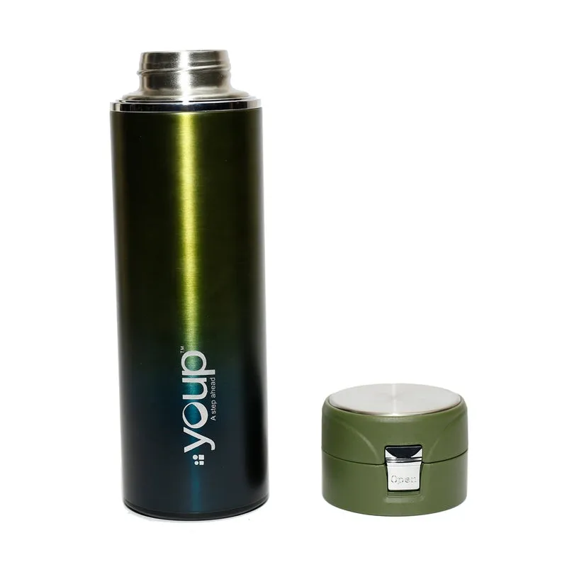 Youp Thermosteel Insulated Metallic Green Color Bottle MIRACLE - 500 ml