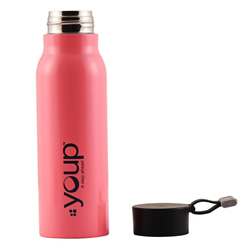 Youp Thermosteel Insulated Pink Color Water Bottle SMARTY - 350 ml