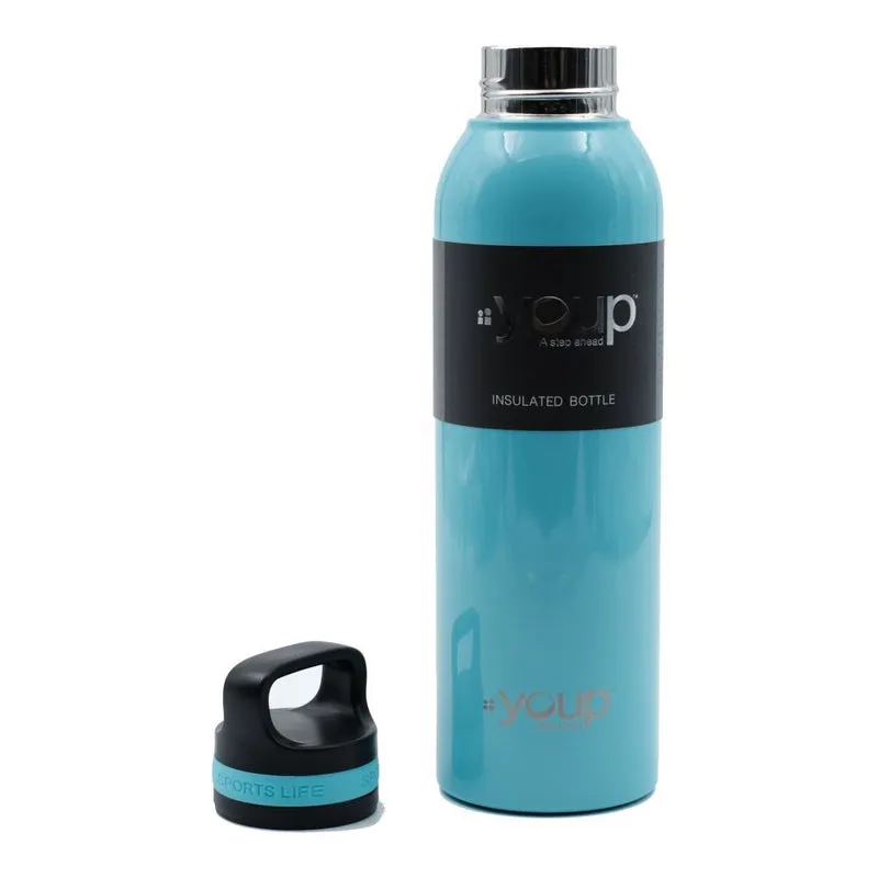 Youp Thermosteel Sky Blue Color Water Bottle With Top Handle YP751 - 750 ml